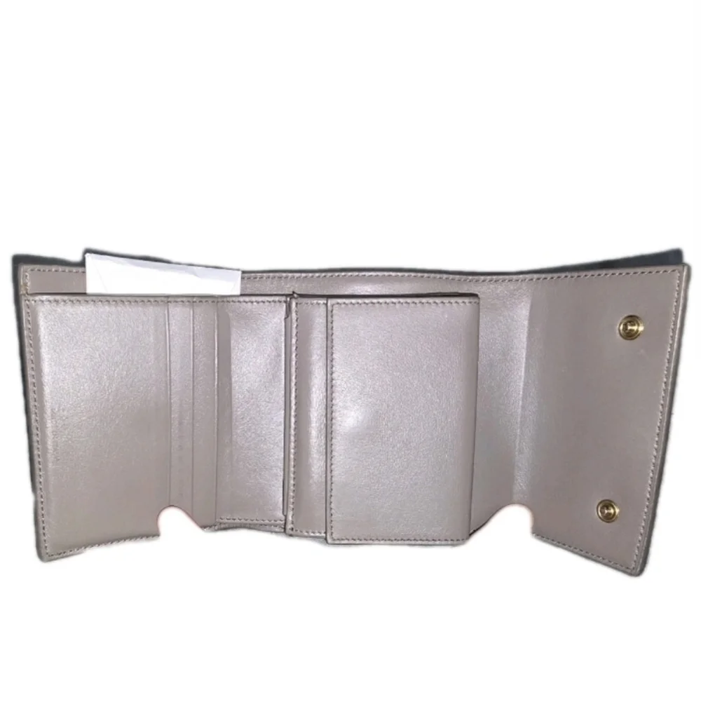 Celine Gray Leather Trifold Wallet